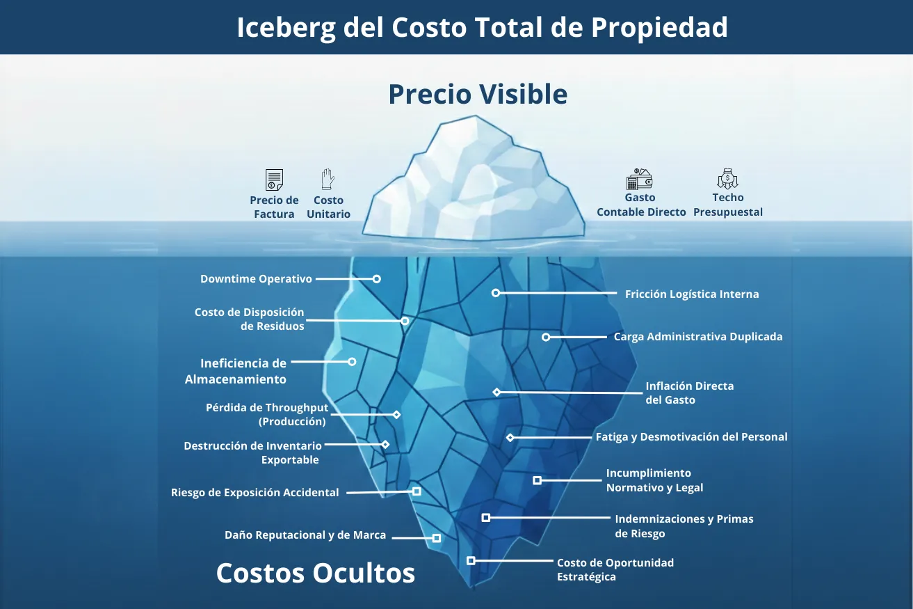 Ilustración de los costos ocultos en las compras corporativas